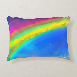 Cojín Decorativo Cielo brillante de arco iris