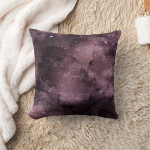 Cojín Decorativo Cielo Celeste Acuarela Púrpura