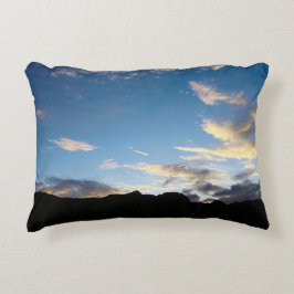 Cojín Decorativo Cielo crepuscular de la isla de Cabo Verde con sil