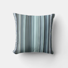 Cojín Decorativo Cielo de invierno azul aqua rayado