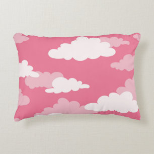 Cojín Decorativo Cielo de nube sin foco, textura vintage.