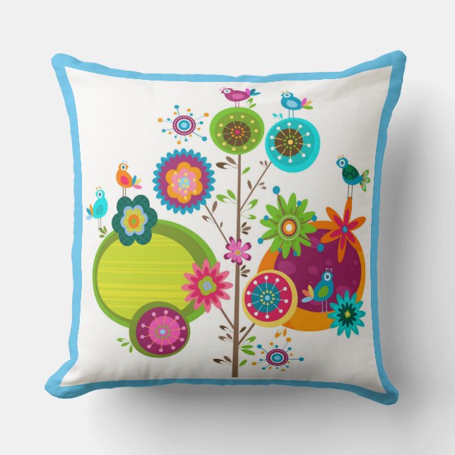 Cojín Decorativo Cielo de pájaro (Anverso)