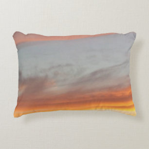 Cojín Decorativo Cielo en colores pastel de la puesta del sol de la