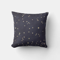 Cielo nocturno y estrellas de oro monograma minima