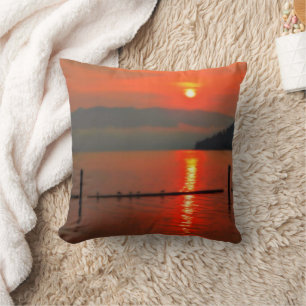 Cojín Decorativo Cielo Rojo Al Amanecer