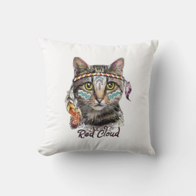 Cojín Decorativo Cielo rojo lindo (Anverso)