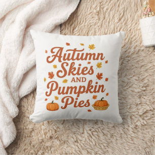 Cojín Decorativo Cielos De Otoño Y Moscas De Calabaza