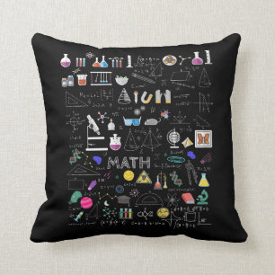 Cojín Decorativo Ciencia Física Matemática Química Biología Astrono