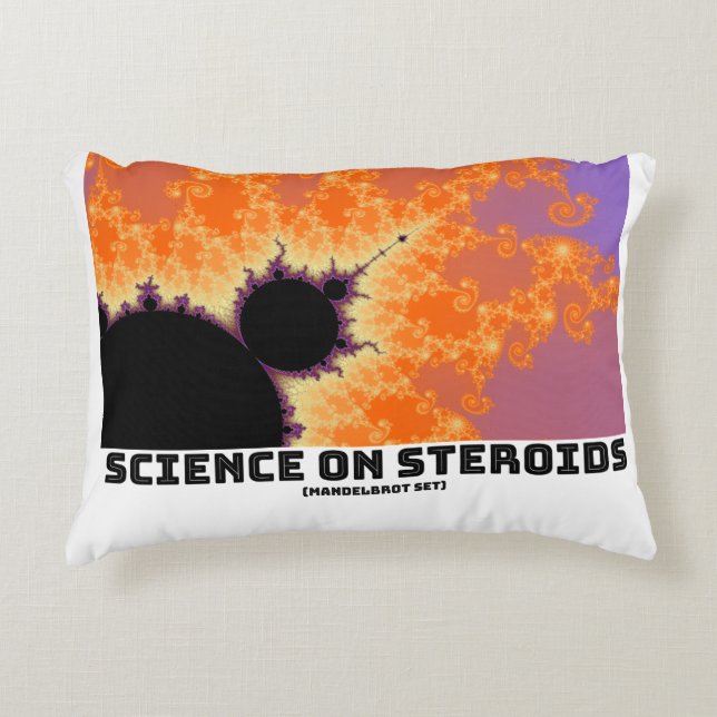 Cojín Decorativo Ciencia Sobre Esteroides Mandelbrot Fractal (Anverso)