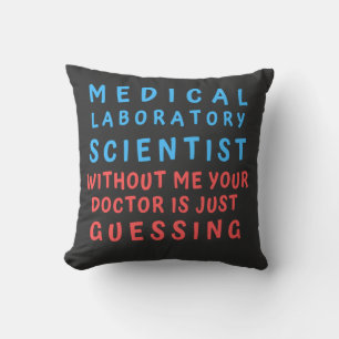 COJÍN DECORATIVO CIENTÍFICO DE LABORATORIO MÉDICO SIN MI TU DOC