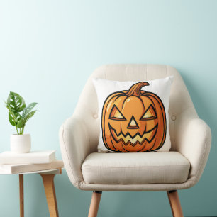 Cojín Decorativo Cierre de calabaza tallada