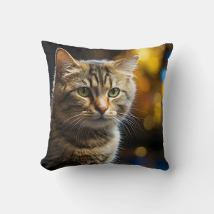 Cojín Decorativo Cierre De La Mirada De Gatos Cuos #2