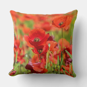 Cojín Decorativo Cierre de un campo de adormidera, Francia