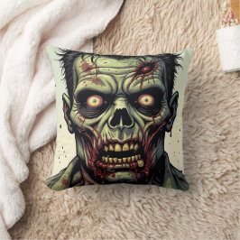 Cojín Decorativo Cierre de una Halloween de Pop Art Zombie