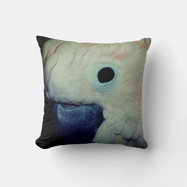 Cojín Decorativo Cierre del loro de Cockatoo Moluccan rosa  (Anverso)