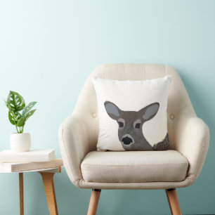 Cojín Decorativo Ciervo de cola blanca animal vida silvestre