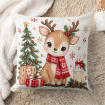 Ciervo de Navidad Adorable con Árbol de Navidad 