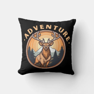 Cojín Decorativo Ciervo - Salvajismo - Camping - Aventura
