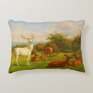 Cojín Decorativo Ciervo White Stag Campo Abierto Naturaleza Vida Si