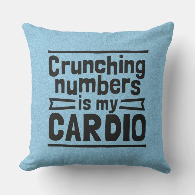 Cojín Decorativo Cifrar números es mi cardio (Anverso)