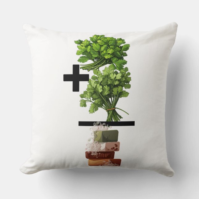 Cojín Decorativo Cilantro Math - Funny Anti-Cilantro (Anverso)