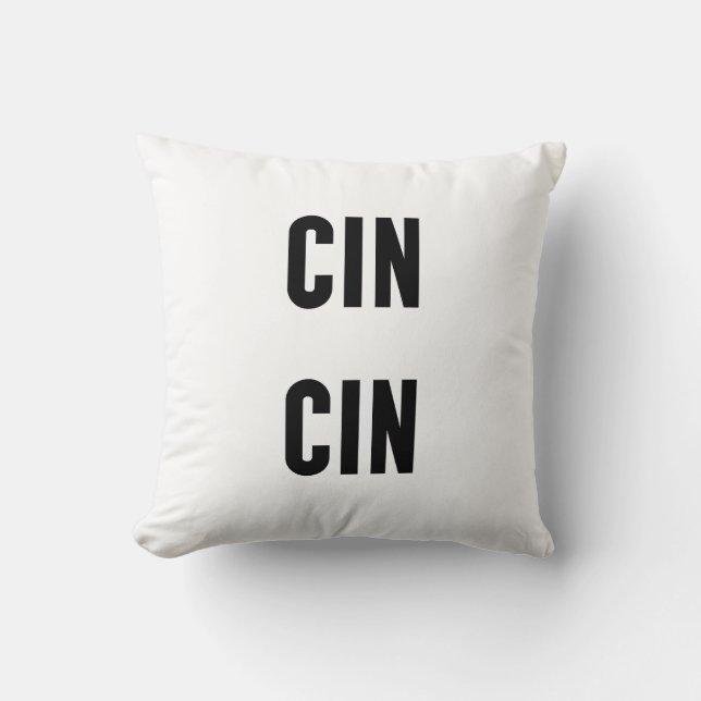 Cojín Decorativo Cin Cin Typography (Anverso)