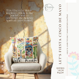 Cojín Decorativo Cinco de Mayo Fiesta Square Almohadón Decorativo