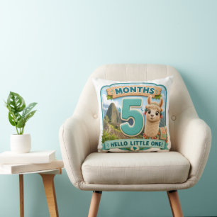 Cojín Decorativo Cinco Meses de Pequeñas Aventuras Hito