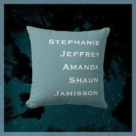 Cojín Decorativo Cinco nombres Powder Blue and White Square