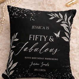 Cojín Decorativo Cincuenta & Fabuloso Glam 50 cumpleaños
