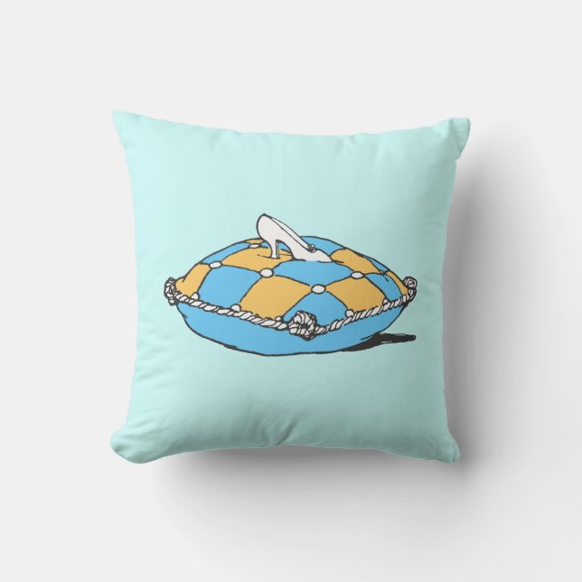 Cojín Decorativo Cinderella Slipper Naranja Verde azulado Pillow (Anverso)