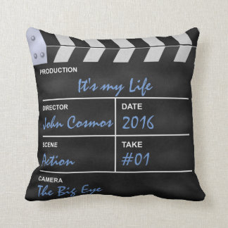 Cojín Decorativo Cine de Clapperboard "es mi vida "