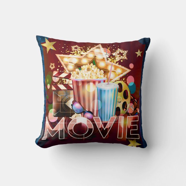 Cojín Decorativo Cine Películas Cine Night Entertainment Room (Anverso)