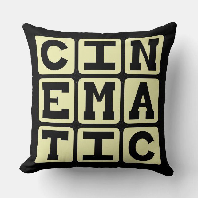 Cojín Decorativo Cinemático, Como Una Película (Anverso)