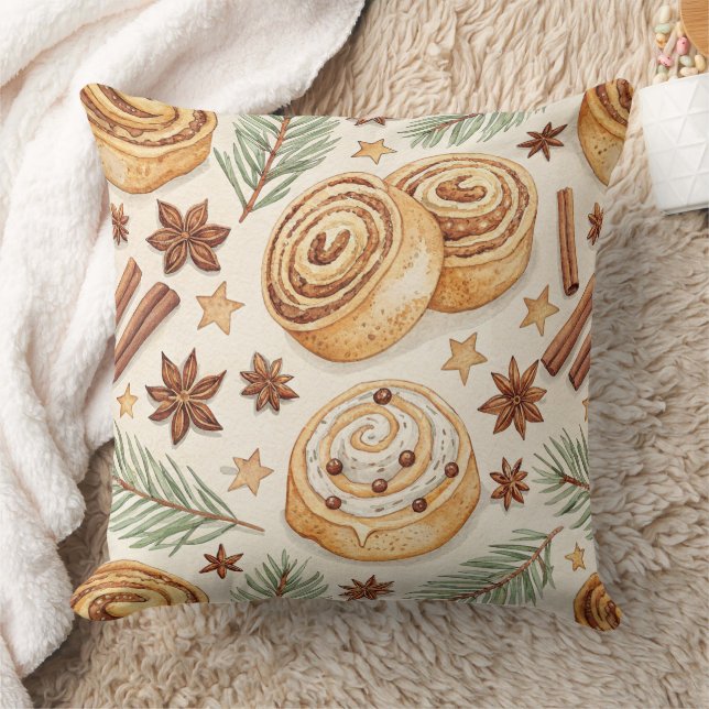 Cojín Decorativo Cinnamon Rolls and Spices - Holiday Baking (Manta)