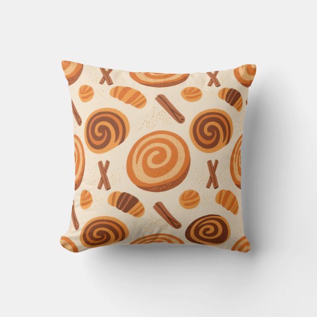 Cojín Decorativo Cinnamon Swirls Throw Blanket - Cálido Otoño (Anverso)