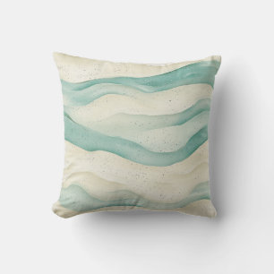 Cojín Decorativo Cinta abstracta de acuarela de arena y agua
