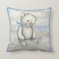 Cinta azul de oso bebé color de agua bebé vintage