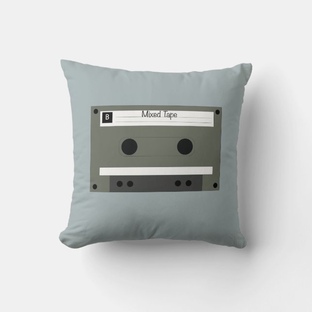 Cojín Decorativo Cinta de casete, mixtape (Anverso)