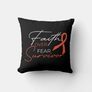 Cojín Decorativo Cinta de lucha contra el cáncer de leucemia