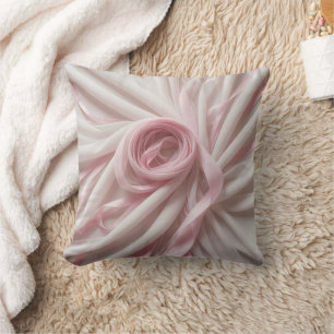 Cojín Decorativo Cinta rosa y tul abstracto
