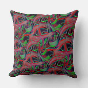 Cojín Decorativo Cintas en rojo y verde luchando por