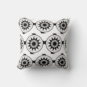 Cojín Decorativo Círculo de cultivo geométrico futurista Mandala