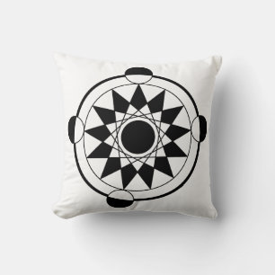 Cojín Decorativo Círculo de cultivo geométrico futurista Mandala