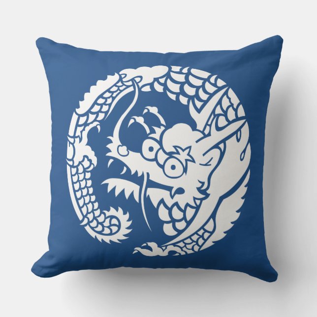 Cojín Decorativo Círculo de dragón de la secta de Nichiren (Anverso)