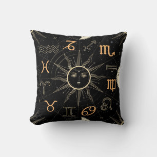 Cojín Decorativo Círculo del horóscopo, signos del zodiaco, cosecha