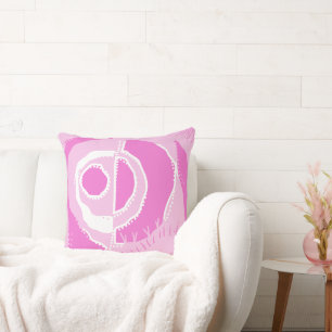 Cojín Decorativo Círculo étnico de Sunrise - Blanco rosado