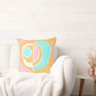 Cojín Decorativo Círculo étnico de Sunrise - Turquesa rosa rosa