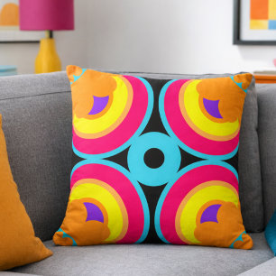 Cojín Decorativo Círculo geométrico moderno colorido