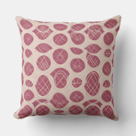 Cojín Decorativo Círculo geométrico rosa frambuesa